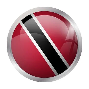 Circle vector flag of Trinidad and Tobago Stock Illustration