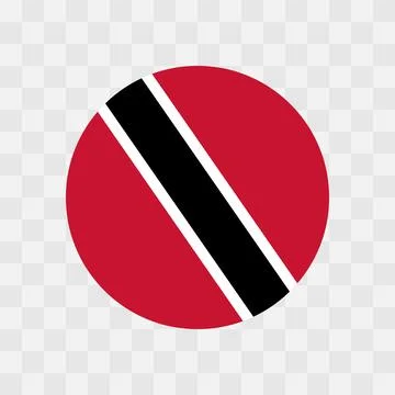 Circle vector flag of Trinidad and Tobago Stock Illustration