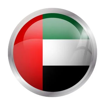Circle vector flag of United Arab Emirates Stock Illustration