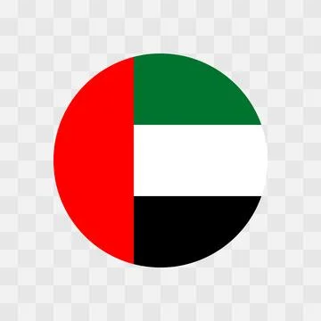 Circle vector flag of United Arab Emirates Stock Illustration
