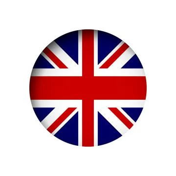Circle vector flag of United Kingdom Stock Illustration