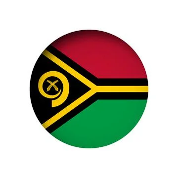 Circle vector flag of Vanuatu Stock Illustration