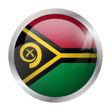 Circle vector flag of Vanuatu Stock Illustration