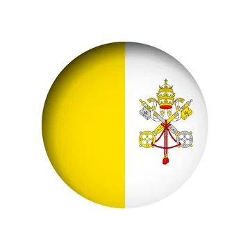 Circle vector flag of Vatican City Illustrazione stock