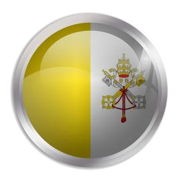 Circle vector flag of Vatican City Illustrazione stock