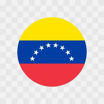 Circle vector flag of Venezuela Stock Illustration