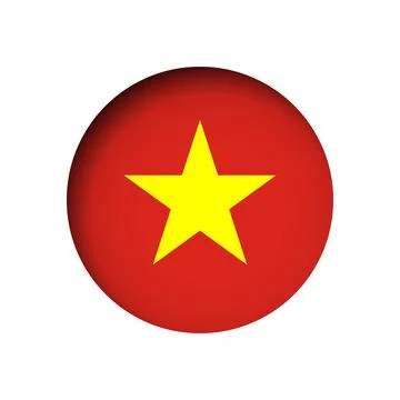 Circle vector flag of Vietnam Illustrazione stock