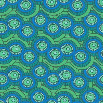 Circle vector seamless pattern. Stock Illustration