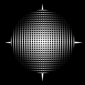 Circle of vertical and horizontal lines. Stock Illustration