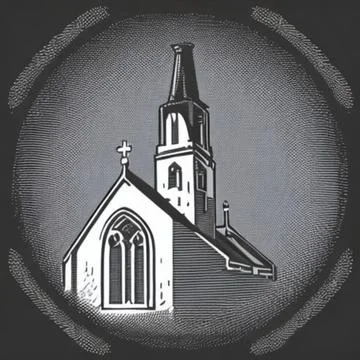 Circle View Church Stock Illustration