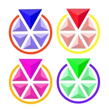 Circle volume of triangles 库存插图