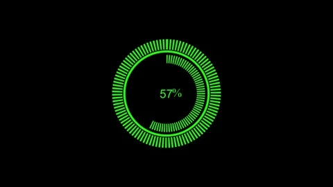 Circle waiting loading bar percent animation Vídeo Stock 336910813