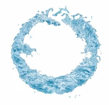 Circle water splashes. Stock Photos
