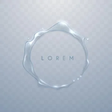 Circle water on transparent background Stock Illustration