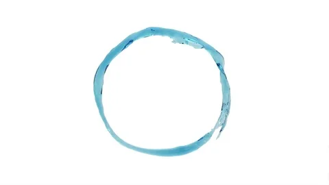 Circle of water on a white background. Video stock 78806573
