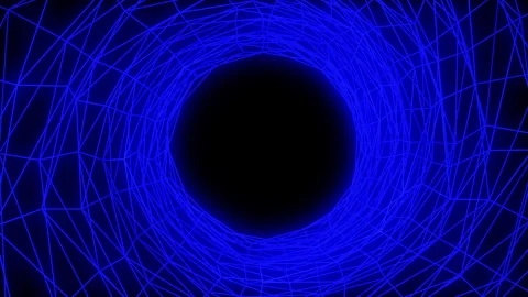 Circle wave line digital big data, Digital Line Dots Connect Stock Footage 345778505