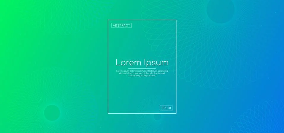 Circle wave line shape design cyan color bright with space. Stock Illustration
