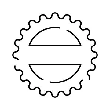 Circle wavy border line art abstract design Stock Illustration