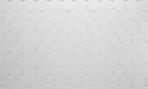 Circle white abstract background. White background texture. 3d rendering. Stock Illustration