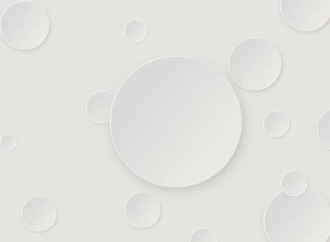 Circle white background, water drops texture, 3d white paper background, abst Stock Illustration