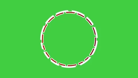 Circle white border animation rotating fast on green screen motion graphics for Vídeo Stock 345047515