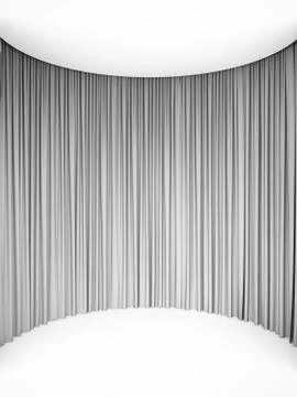 Circle white curtains Stock Illustration