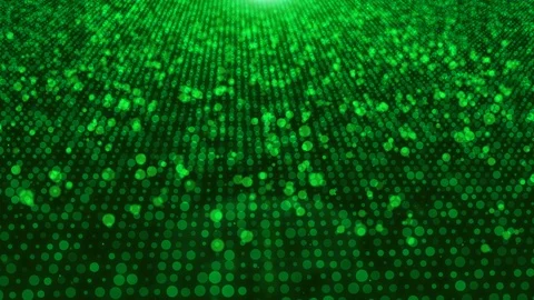 Circle white green moving and flicker particles. Backdrop of bokeh. Stock Footage 85940819