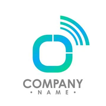 Circle wifi logo design, technology wifi logo design Stock Illustration
