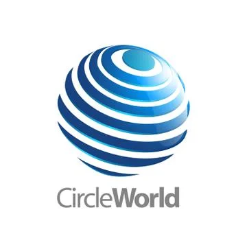 Circle world logo concept design. Symbol graphic template element Stock Illustration