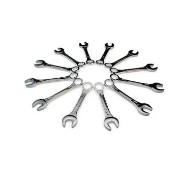 Circle of Wrench. Isolated on white background. 3D rendering illustration. Иллюстрация