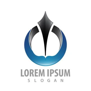 Circle write logo concept design. Symbol graphic template element vector Stock Illustration