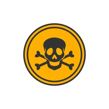 Circle yellow danger sign Stock Illustration
