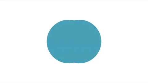 A circle zooming and splits into two circles Stock Footage 245976006