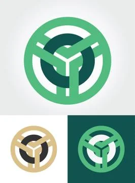 Circled emblem vector Stock Illustration