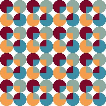 Circled Pattern Background. Neo Geo Pattern Stock Illustration