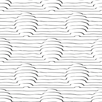 Circles in 3d with lines seamless pattern Stock Illustration