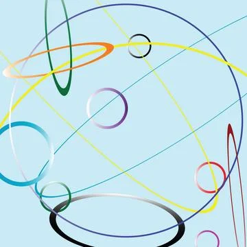 Circles abstract circles, vector art illustration; more drwings in my gall... Stock Photos