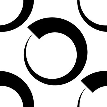 Circles abstract repeatable geometric pattern, monochrome background 스톡 일러스트