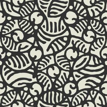 Circles ancient pattern. Seamless texture. Vector Stock Illustration