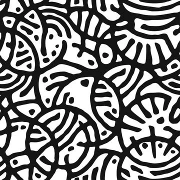 Circles ancient pattern. Seamless texture. Vector Stock Illustration