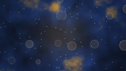 With circles and blurred elements in dark blue Stock Footage 338343469