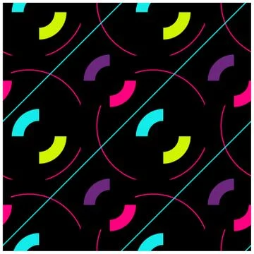 Circles and diagonal lines seamless pattern 스톡 일러스트