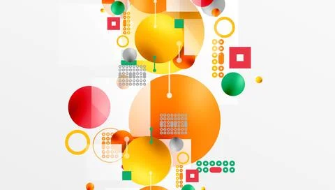 Circles and elements geometric abstract background イラスト素材