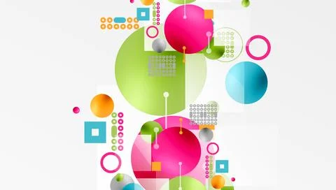 Circles and elements geometric abstract background 스톡 일러스트