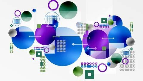 Circles and elements geometric abstract background 스톡 일러스트