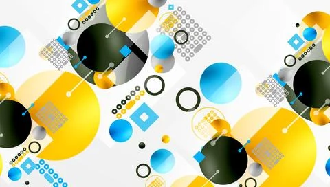 Circles and elements geometric abstract background 스톡 일러스트