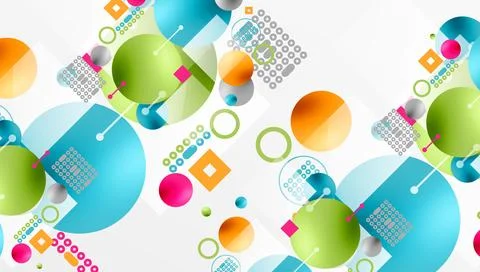 Circles and elements geometric abstract background 스톡 일러스트