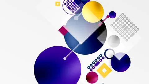 Circles and elements geometric abstract background 스톡 일러스트