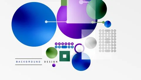 Circles and elements geometric abstract background Illustrazione stock