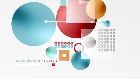Circles and elements geometric abstract background 스톡 일러스트